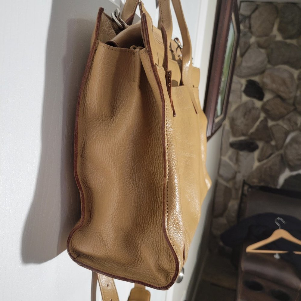 Wilsons Leather Tan Leather Laptop Tote Briefcase - Picture 2 of 9
